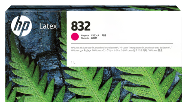 HP 832 1-Liter Magenta Ink Cartridge for Latex 630, 630 W, 700, 700 W, 730, 730W - 4UV77A
