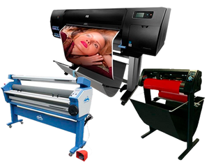 COMPLETE SOLUTION - Plotter HP Designjet Z6200 42" - Recertified - (30 Days Warranty) + 55in Full-auto Wide Format Cold Laminator with Heat Assisted - New + 53" 3 ARMS Contour Cut Vinyl Cutter w/ VinylMaster Cut Software - New