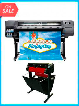 HP Latex 110 Printer - Recertified (90 Days Warranty) + 53&quot; 3 ARMS CONTOUR CUT VINYL CUTTER W/ VINYLMASTER CUT SOFTWARE