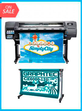 Latex 110 Printer - Recertified (90 Days Warranty) + GRAPHTEC CE6000-120 48
