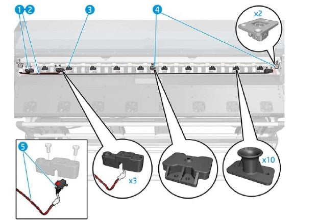 HP Ink collector switch assembly B4H70-67049