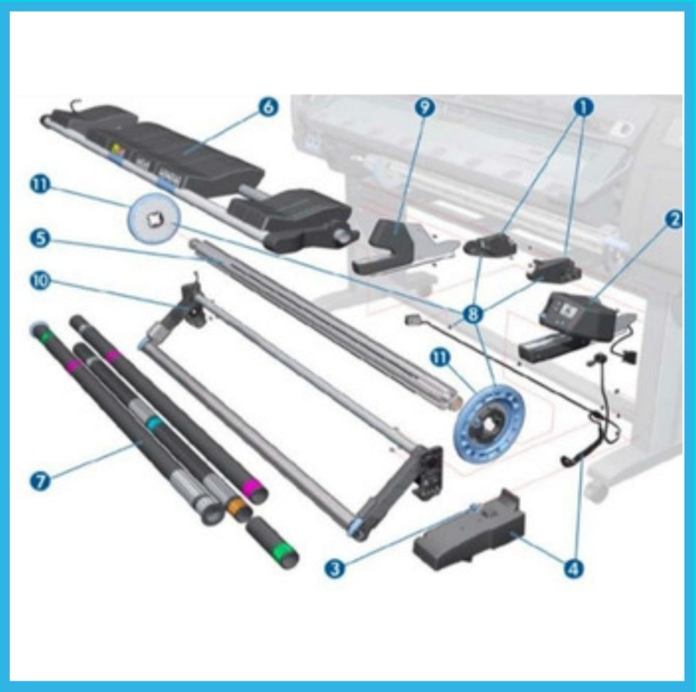 CQ869-67070 SPI TUR Spindle Hubs SERV for HP DesignJet L26500