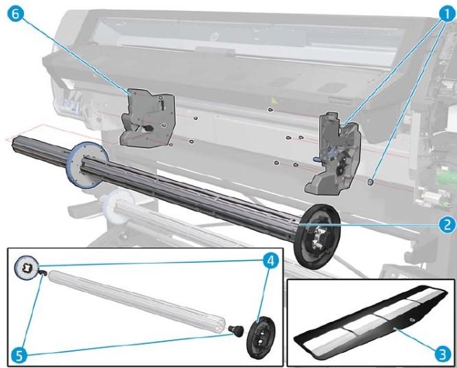 HP 3-inch Spindle w/ Hubs 64 SERV B4H70-67057