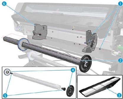 HP 3-inch Spindle w/ Hubs 64 SERV B4H70-67057