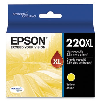 Epson 220XL DURABrite Ultra High-Yield Yellow Ink Cartridge for WorkForce WF-2630, WF-2650, WF-2660, WF-2750, WF-2760 and Expression Home XP-320, XP-420, XP-424 - T220XL420S