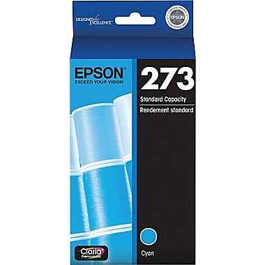 EPSON 273 Claria Premium Cyan Ink Cartridge For Expression XP-520, XP-600, XP-610, XP-620, XP-800, XP-810, XP-820 - T273220