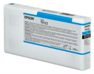 Epson Ultrachrome HD Cyan Ink Cartridge 200ml for SureColor P5000 Printers - T913200