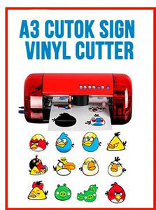 A3 CUTOK Sign Vinyl Cutter & Plotter Machine W/Ethylene Cutting Counter Function