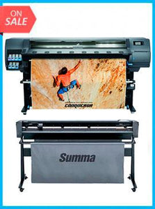 BUNDLE - Plotter HP Latex 335 Printer  New - Include Flexi (Rip Software) + SummaCut D160 64 in (160 cm) vinyl and contour cutting – New