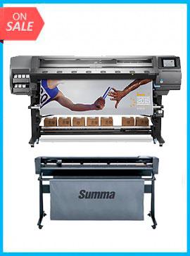 BUNDLE - Plotter HP DESIGNJET LATEX 370 64IN PRINTER - RECERTIFIED (90 DAYS WARRANTY) + SummaCut D160 64 in (160 cm) vinyl and contour cutting – New