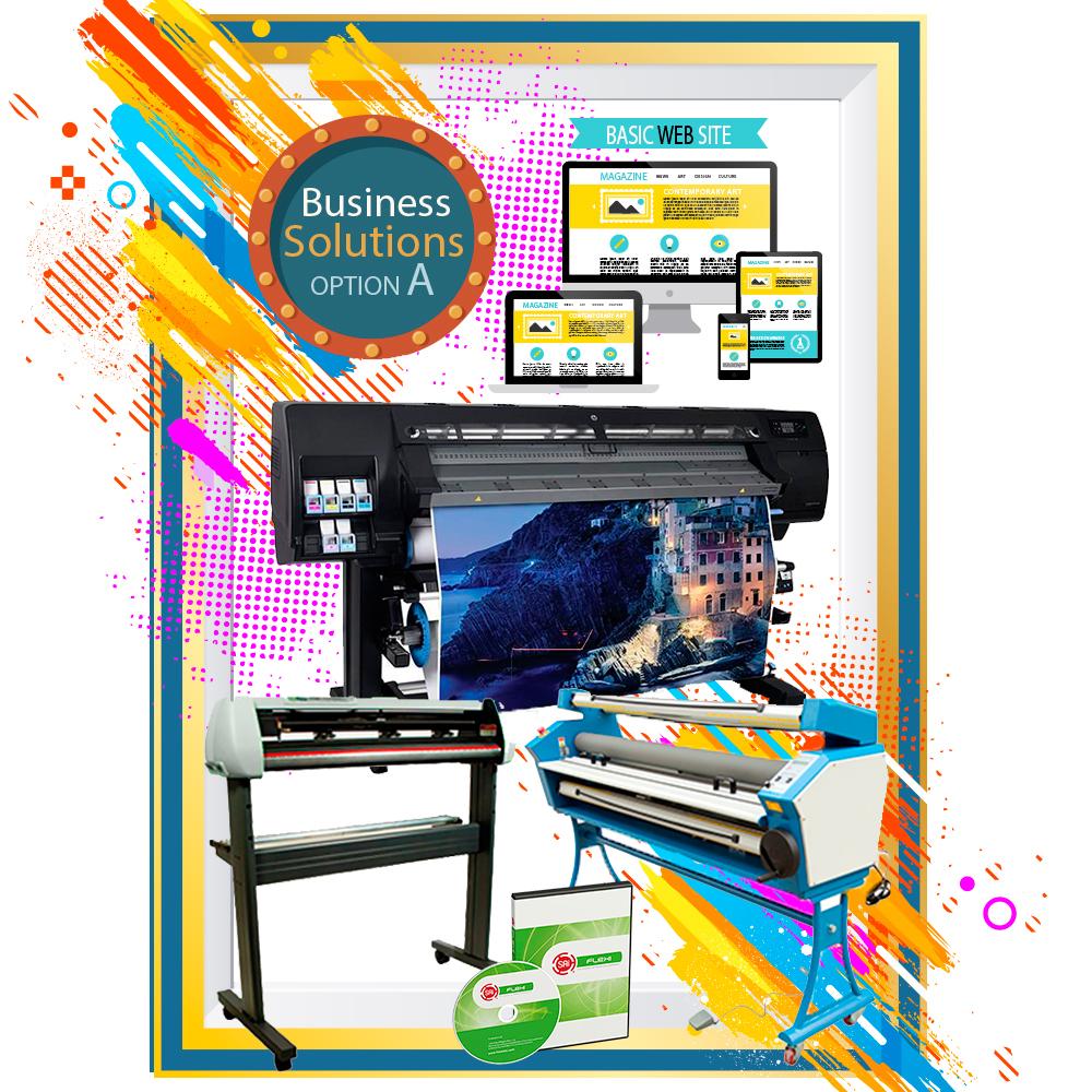 BUSINESS SOLUTION OPTION A - HP L26500 - LAMINATOR - CUTTER - SOFTWARE - BASIC WEBSITE