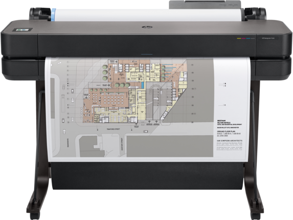 HP DesignJet T630 Large Format Wireless Plotter Printer - 36", with convenient 1-Click Printing (5HB11A)