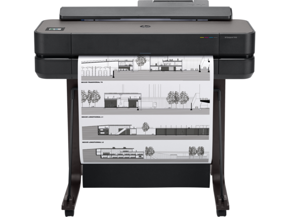 HP DesignJet T650 Large Format Wireless Plotter Printer - 24", with convenient 1-Click Printing (5HB08A)