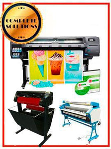 COMPLETE SOLUTION - Plotter HP Latex 310 - Recertified - (90 Days Warranty) + 55" Full-Auto Low Temp. Cold Laminator, With Heat Assisted - New + 53" 3 ARMS Contour Cut Vinyl Cutter w/ VinylMaster Cut Software - New - Includes Flexi RIP Software