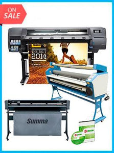 COMPLETE SOLUTION - Plotter HP Latex 310 - Recertified - (90 Days Warranty) + SummaCut D140 54 in (137 cm) vinyl and contour cutting - New + 55" Full-auto Low Temp. Wide Format Cold Laminator, with Heat Assisted + Includes Flexi RIP Software