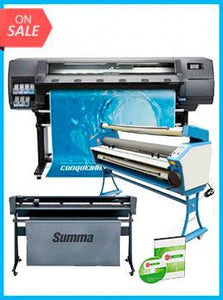 COMPLETE SOLUTION - Plotter HP Latex 315 New + SummaCut D140 54 in (137 cm) vinyl and contour cutting - New + 55" Full-auto Low Temp. Wide Format Cold Laminator, with Heat Assisted + Includes Flexi RIP Software