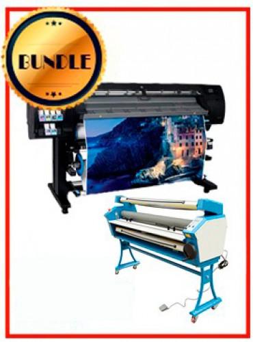 BUNDLE - Plotter HP L26500 61¨ Recertified (90 Days Warranty) + 55&quot; Full-Auto Low Temp. Cold Laminator, With Heat Assisted