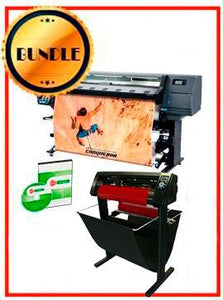 BUNDLE - HP Latex 335" Printer - NEW - Include Flexi (Rip Software) + 53" 3 ARMS Contour Cut Vinyl Cutter w/ VinylMaster Cut Software - New