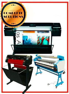 COMPLETE SOLUTION - Plotter HP Z5200PS 44&quot; - Recertified - (90 Days Warranty) + 55&quot; Full-Auto Low Temp. Cold Laminator, With Heat Assisted - New + 53&quot; 3 ARMS Contour Cut Vinyl Cutter w/ VinylMaster Cut Software - New - Include 2 Free Rolls Of Paper