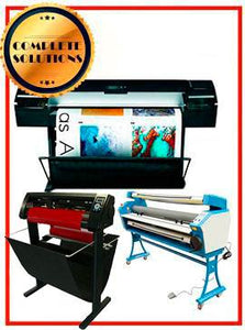 COMPLETE SOLUTION - Plotter HP Z5200PS 44" - Recertified - (90 Days Warranty) + 55" Full-Auto Low Temp. Cold Laminator, With Heat Assisted - New + 53" 3 ARMS Contour Cut Vinyl Cutter w/ VinylMaster Cut Software - New - Include 2 Free Rolls Of Paper