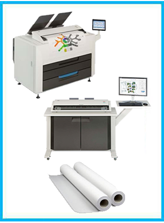 KIP 860 + KIP 720 Scanner + 1 Roll 25k sq ft