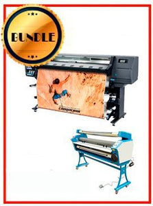 BUNDLE - Plotter HP Latex 335 - NEW + 55" Full-Auto Low Temp. Cold Laminator, With Heat Assisted