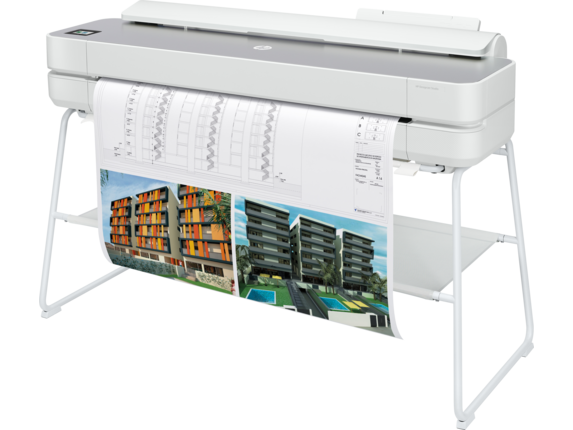HP DesignJet Studio Steel Large Format Wireless Plotter Printer - 36", with High-Tech Steel Design (5HB14C)