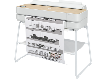 HP DesignJet Studio Wood Large Format Wireless Plotter Printer - 24", with High-Tech Wood Design (5HB12A)