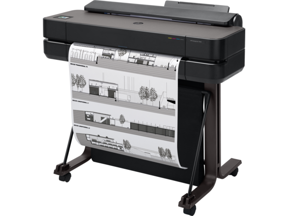 HP DesignJet T650 Large Format Wireless Plotter Printer - 24", with convenient 1-Click Printing (5HB08A)