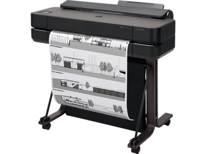 HP DesignJet T650 Large Format Wireless Plotter Printer - 24", with convenient 1-Click Printing (5HB08A)