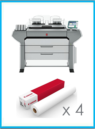 OCE 700 Colorwave  + 4 Roll Unit 300k mt