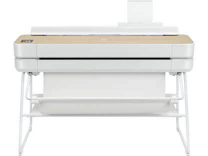 HP DesignJet Studio Wood Large Format Wireless Plotter Printer - 36", with High-Tech Wood Design (5HB14A)