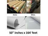 Heavy Duty White Banner Material for Solvent/Latex Ink Printers 50" x 164' feet
