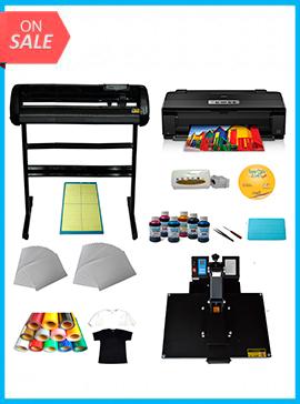 Heat press, Vinyl Cutter ,Printer,Ink ,Paper T-shirt Transfer Start-up Kit