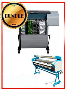 BUNDLE - Plotter HP T1100 24¨ Recertified (90 Days Warranty) + 55" Full-Auto Low Temp. Cold Laminator, With Heat Assisted