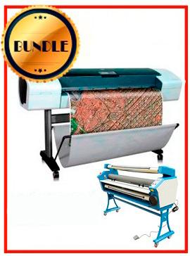 BUNDLE - Plotter HP T1120 44¨ Recertified (90 Days Warranty) + 55&quot; Full-Auto Low Temp. Cold Laminator, With Heat Assisted