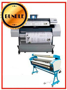 BUNDLE - Plotter HP T1120SD 44¨ Recertified (90 Days Warranty) + 55" Full-Auto Low Temp. Cold Laminator, With Heat Assisted