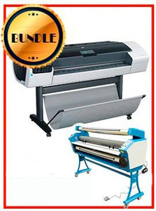 BUNDLE - Plotter HP T1200PS 44¨ Recertified (90 Days Warranty) +55" Full-Auto Low Temp. Cold Laminator, With Heat Assisted