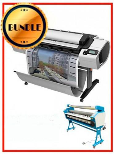 BUNDLE - Plotter HP T2300PS 44¨ Recertified (90 Days Warranty) + 55&quot; Full-Auto Low Temp. Cold Laminator, With Heat Assisted