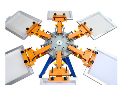 US Stock - CALCA 6 Color 6 Station Screen Printing Machine Press T-shirt Printer Carousel