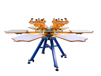 US Stock - CALCA 6 Color 6 Station Screen Printing Machine Press T-shirt Printer Carousel