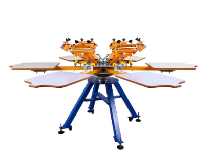 US Stock - CALCA 6 Color 6 Station Screen Printing Machine Press T-shirt Printer Carousel