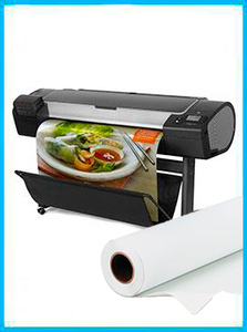 HP DesignJet Z5400 44-in PostScript Printer - Recertified (90 Days Warranty) + Premium Polyester Canvas Roll Matte print HP  36" x 60' inkjet