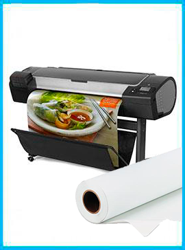 HP DesignJet Z5400 44-in PostScript Printer - Recertified (90 Days Warranty) + Premium Polyester Canvas Roll Matte print HP  36